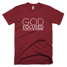 Load image into Gallery viewer, God Focused Goals &amp; Gains Tee (Colored)