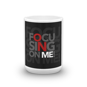 Focusing On Me Designz - Black, Red and Gray Mug
