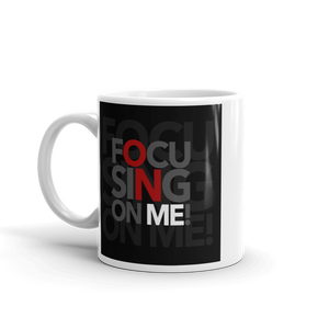 Focusing On Me Designz - Black, Red and Gray Mug