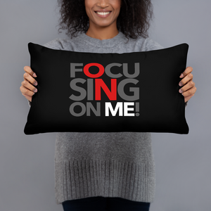 Focusing On Me Designz - Red Black and White Basic Pillow