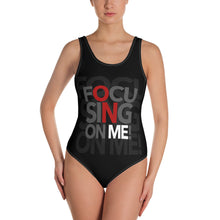 Load image into Gallery viewer, One-Piece Swimsuit - Red, Grey and White