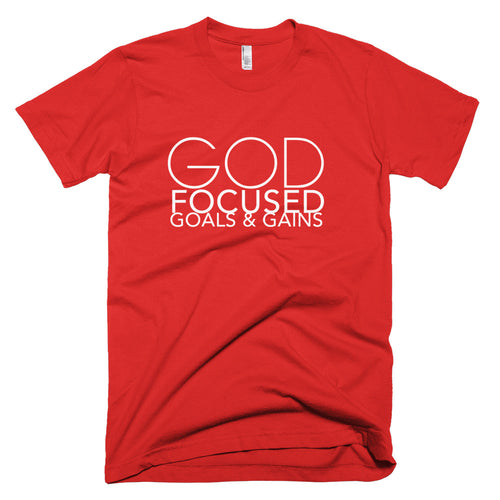 God Focused Goals & Gains Tee (Colored)