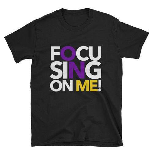 Focusing On Me Designz T-Shirt - Purple and Gold